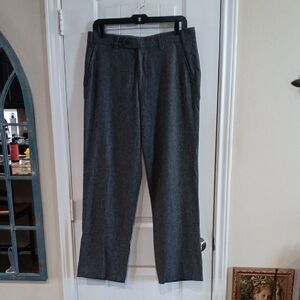 Elegant Gray Flannel Men's Dress Pants By HILTL